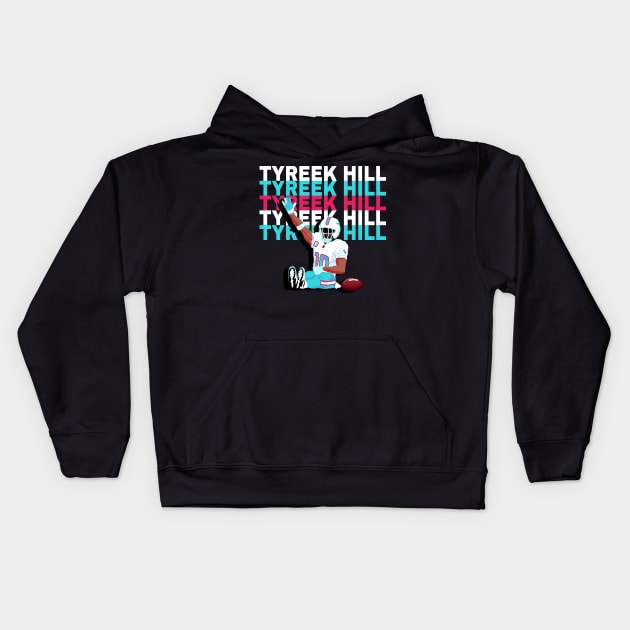 Tyreek Hill - black Kids Hoodie by Mic jr